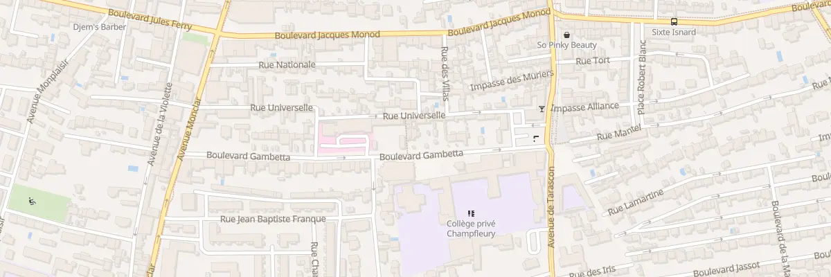 Plan du 31 Bd Gambetta à Avignon