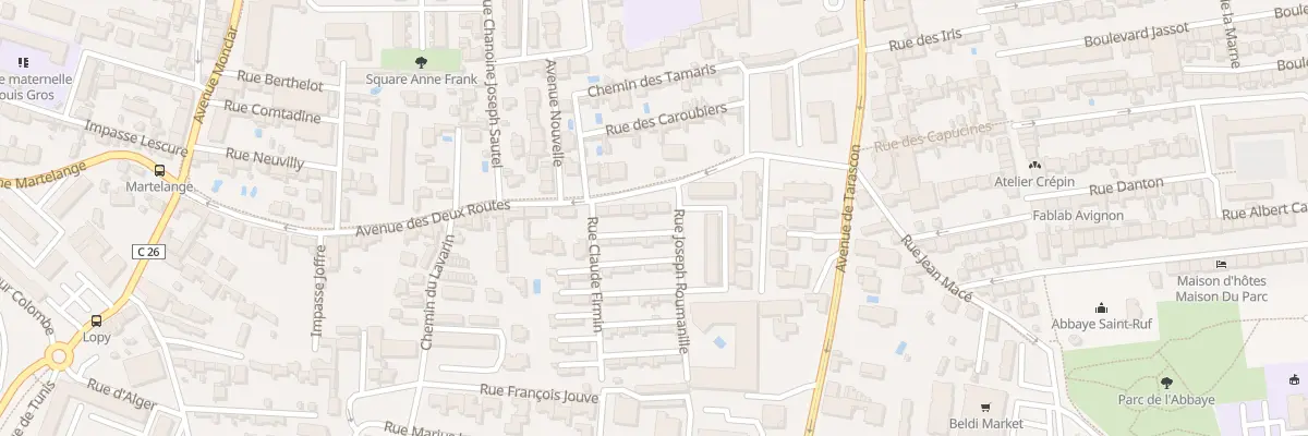 Plan du 46 Av des Deux Routes à Avignon
