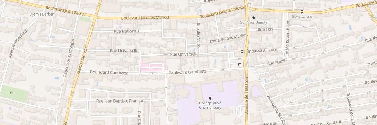 Plan du 33 Bd Gambetta à Avignon