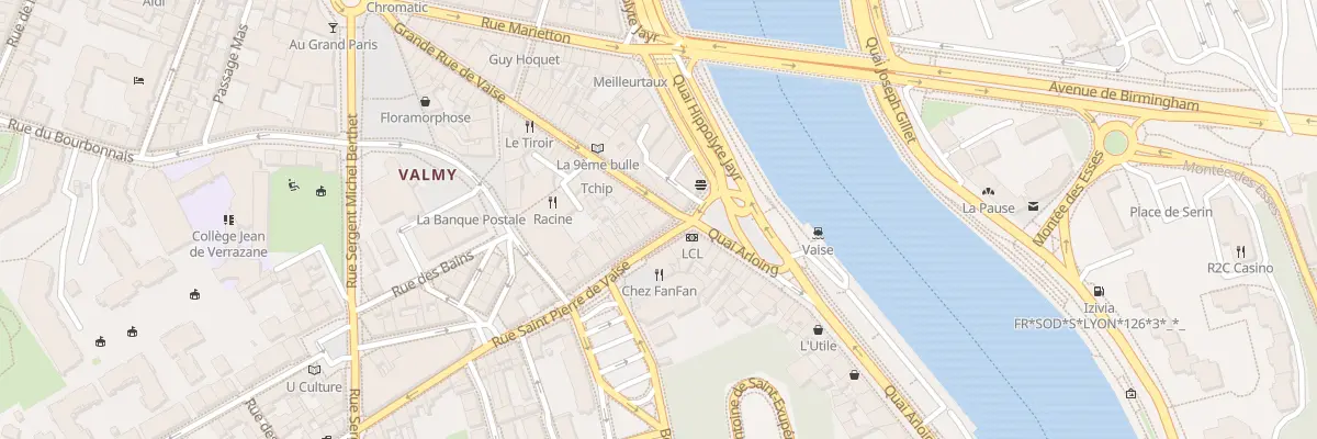 Plan du 2 Rue Saint Pierre de Vaise à Lyon 9e Arrondissement