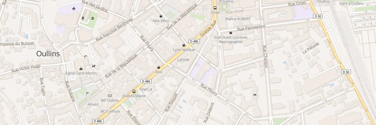 Plan du 12 Rue Raspail à Oullins-Pierre-Bénite