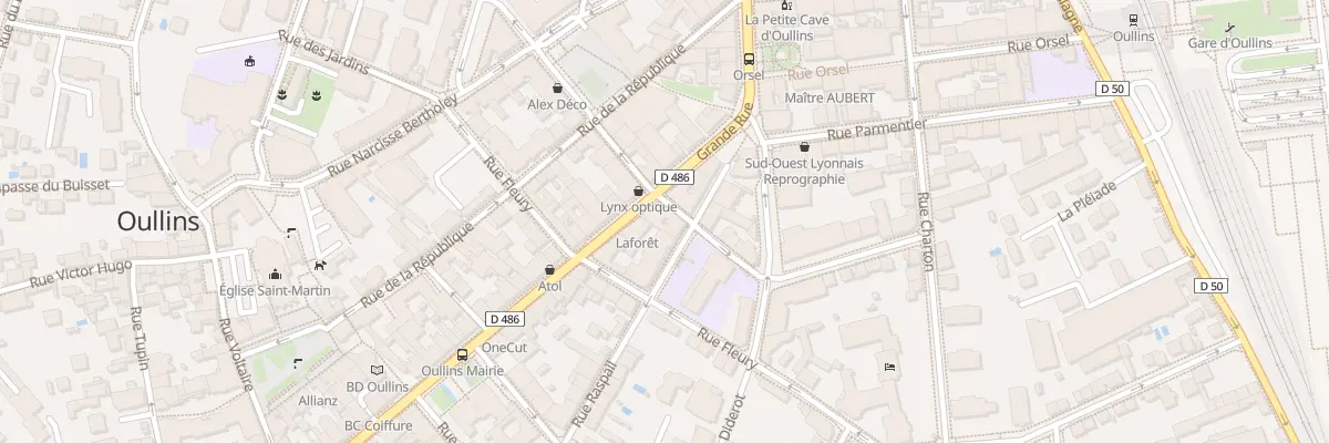 Plan du 93 Grande Rue à Oullins-Pierre-Bénite