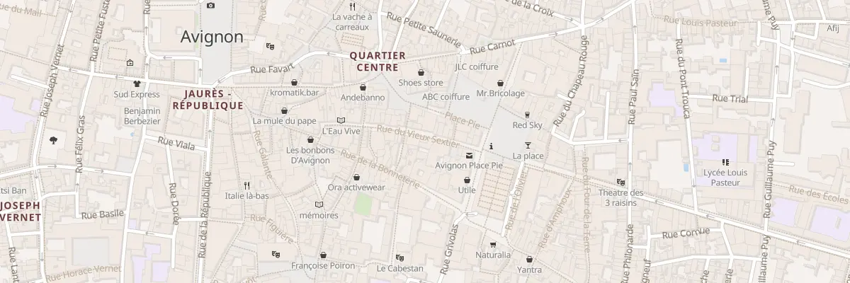 Plan du 24 Rue Vieux Sextier à Avignon