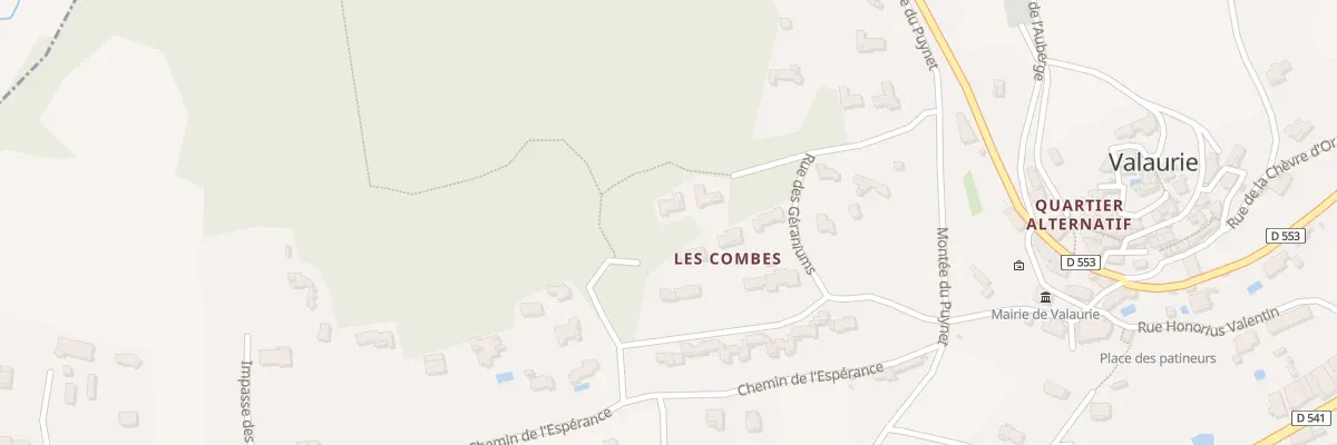 Plan du 5013 Les Combes à Valaurie