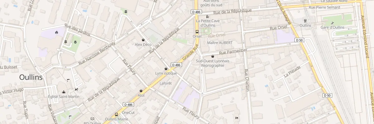 Plan du 87 Grande Rue à Oullins-Pierre-Bénite