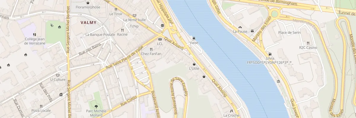 Plan du 9 Quai Arloing à Lyon 9e Arrondissement