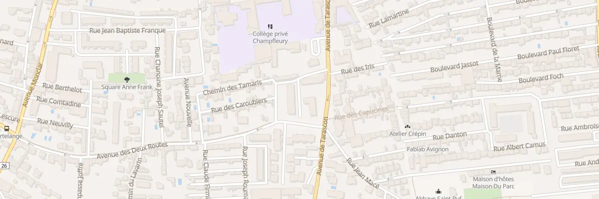 Plan du 92B Av de Tarascon à Avignon