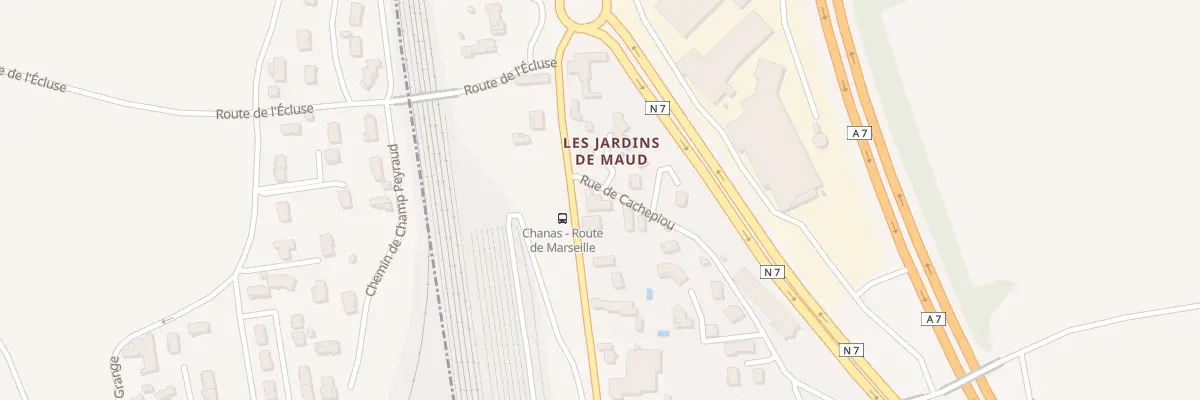 Plan du 43 Rte de Marseille à Chanas