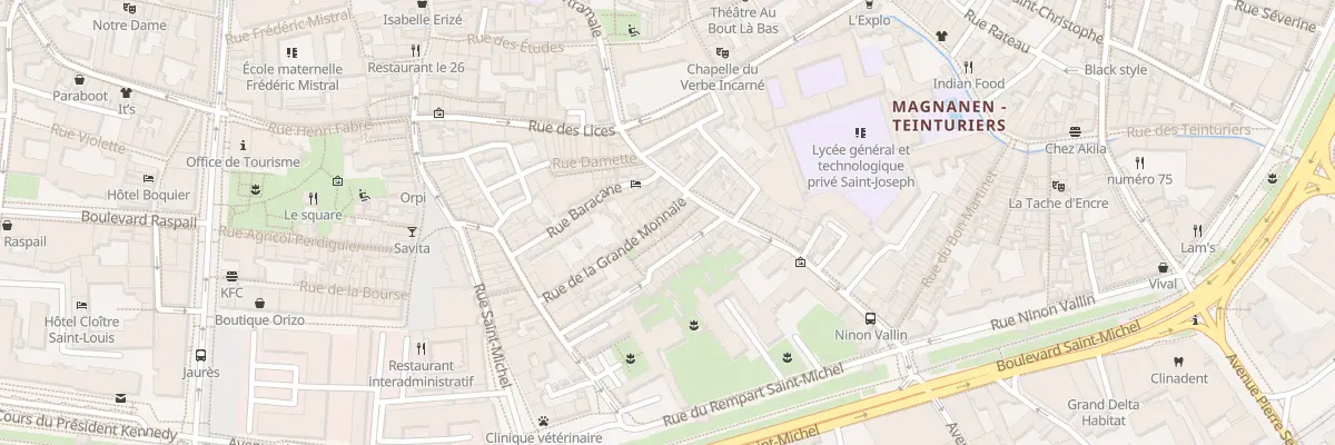 Plan du 18 Rue Grande Monnaie à Avignon