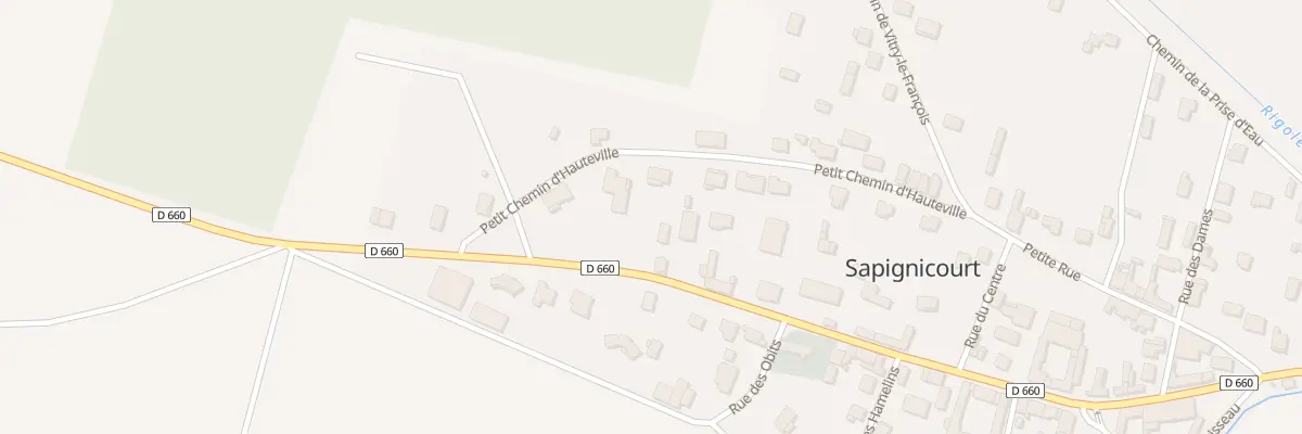 Plan du 23 Pch Petit Chemin d’Hauteville à Sapignicourt