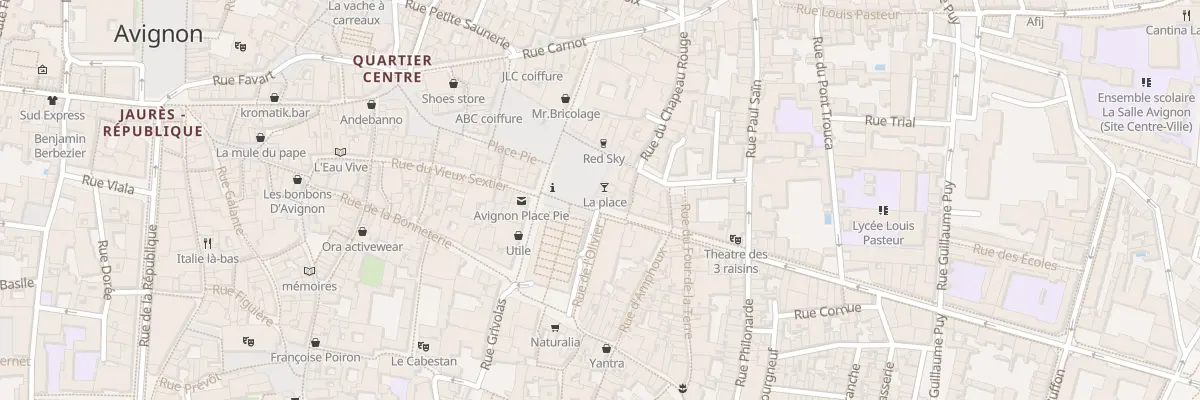 Plan du 1 Rue Thiers à Avignon