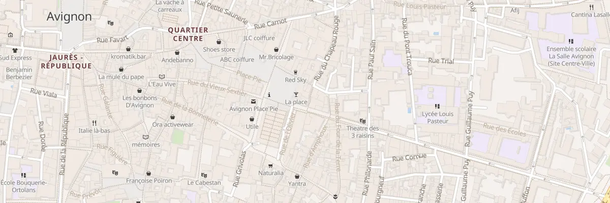 Plan du 3 Rue Thiers à Avignon