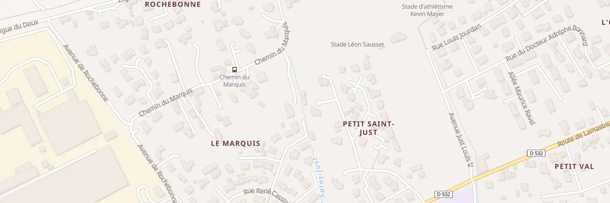 Plan du 45 Che du Petit Saint Just à Tournon-sur-Rhône
