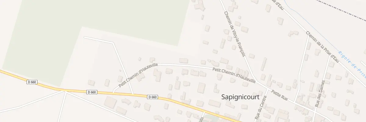Plan du 12 Pch Petit Chemin d’Hauteville à Sapignicourt