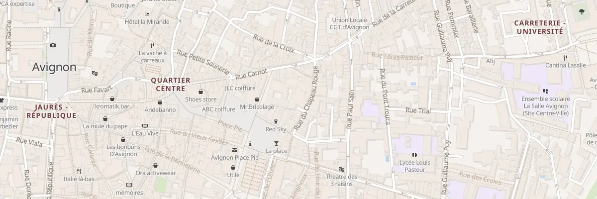 Plan du 17 Rue Chapeau Rouge à Avignon