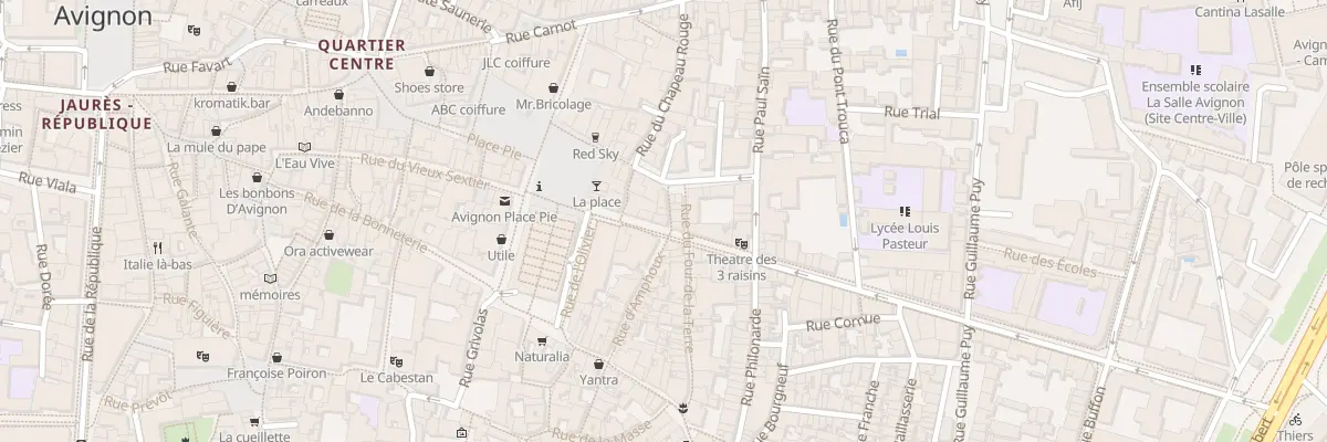 Plan du 9 Rue Thiers à Avignon