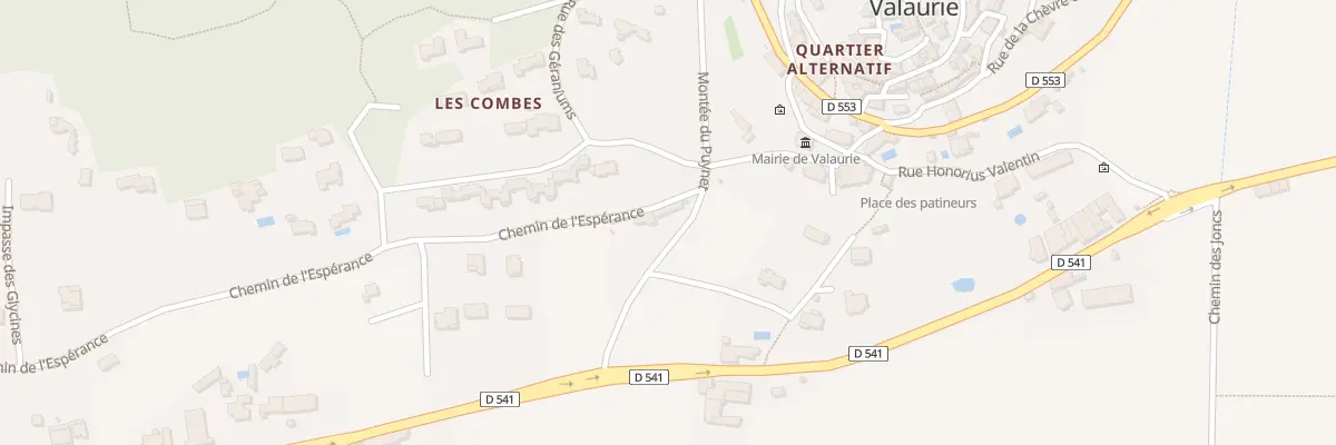 Plan du 5098 Les Combes à Valaurie