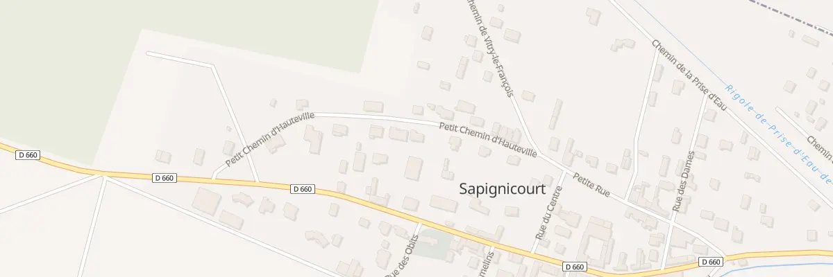 Plan du 15 Pch Petit Chemin d’Hauteville à Sapignicourt
