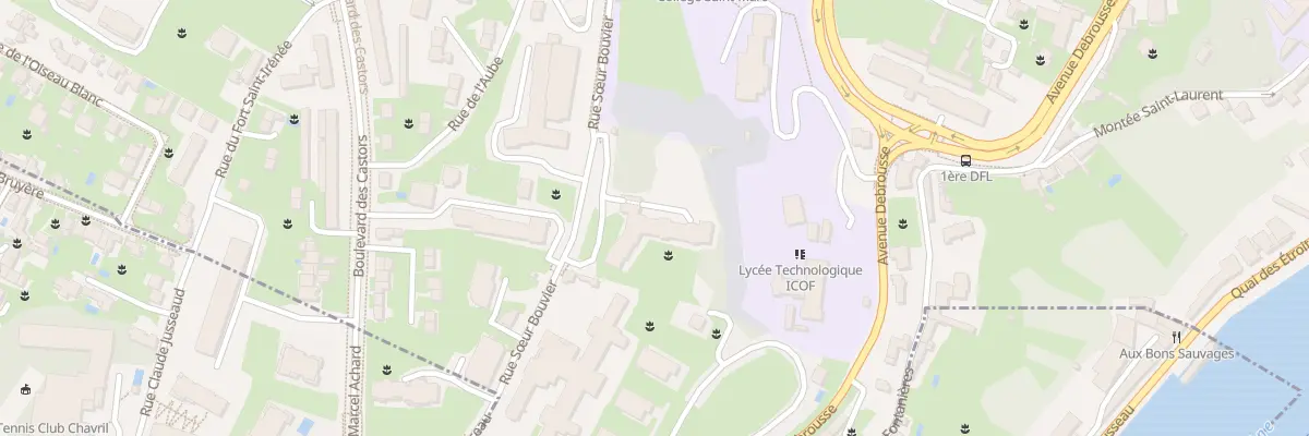 Plan du 27 Rue Soeur Bouvier à Lyon 5e Arrondissement