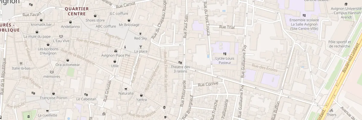 Plan du 15 Rue Thiers à Avignon