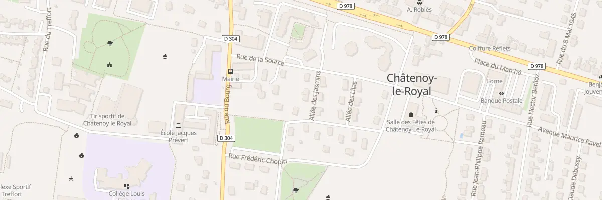 Plan du 6 All des Jasmins à Châtenoy-le-Royal