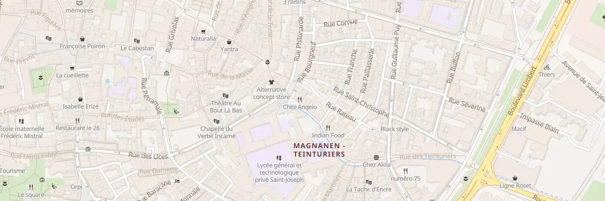 Plan du 9 Rue des Teinturiers à Avignon