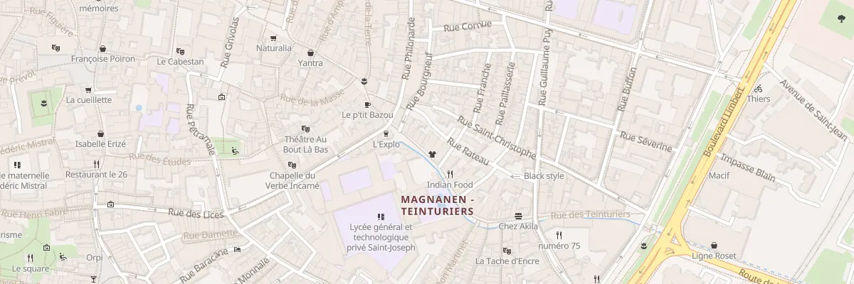 Plan du 13 Rue des Teinturiers à Avignon