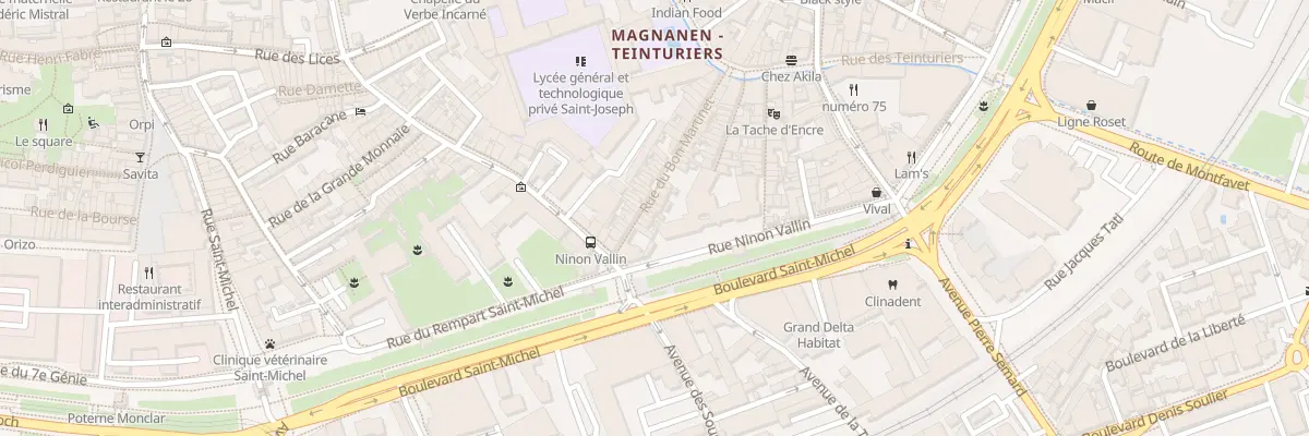 Plan du 25 Rue Bon Martinet à Avignon