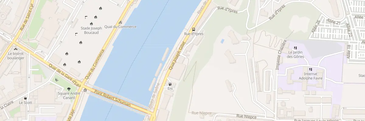 Plan du 57 Quai Joseph Gillet à Lyon 4e Arrondissement