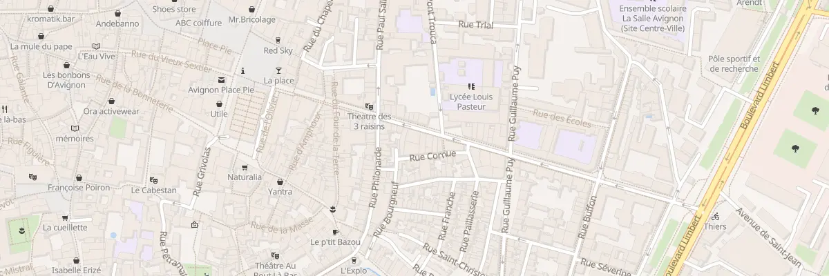 Plan du 30 Rue Thiers à Avignon