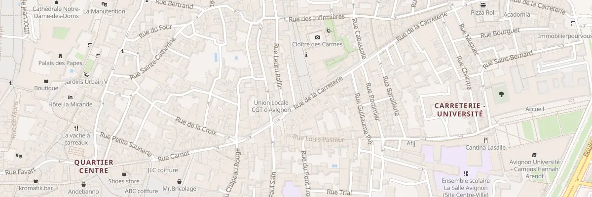 Plan du 23 Rue Carreterie à Avignon