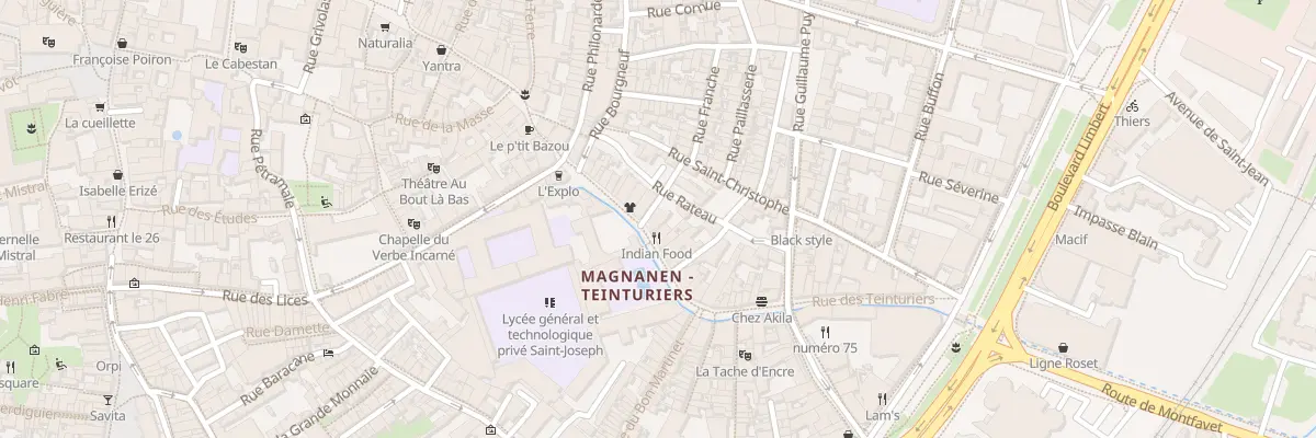 Plan du 23 Rue des Teinturiers à Avignon