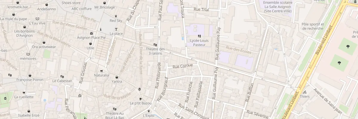Plan du 34 Rue Thiers à Avignon