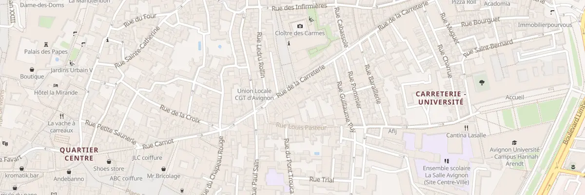 Plan du 14 Rue Carreterie à Avignon