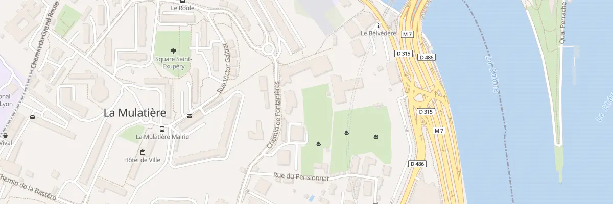 Plan du 253 Che de Fontanières à La Mulatière