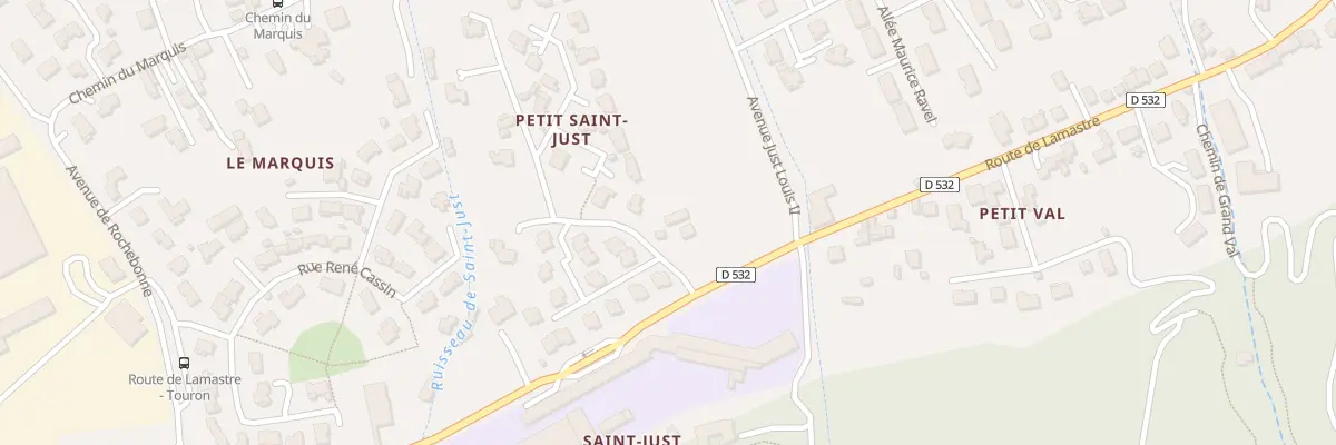 Plan du 72 Che du Petit Saint Just à Tournon-sur-Rhône
