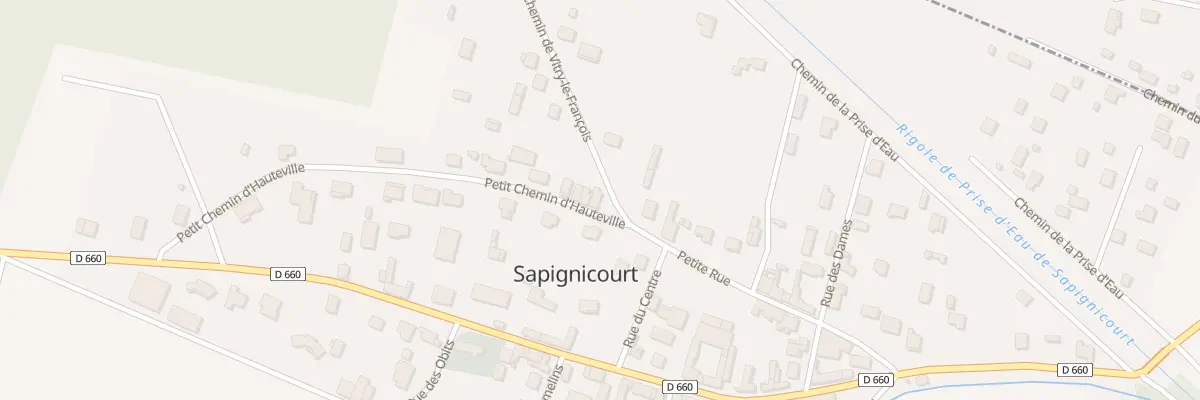 Plan du 2 Pch Petit Chemin d’Hauteville à Sapignicourt