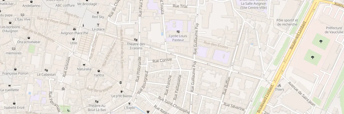Plan du 38 Rue Thiers à Avignon