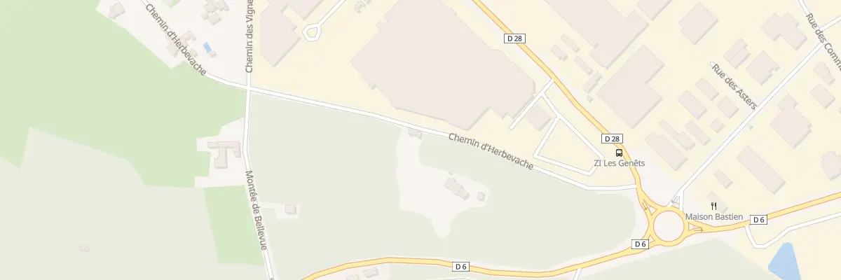Plan du 1628 Che d’Herbevache à Reyrieux