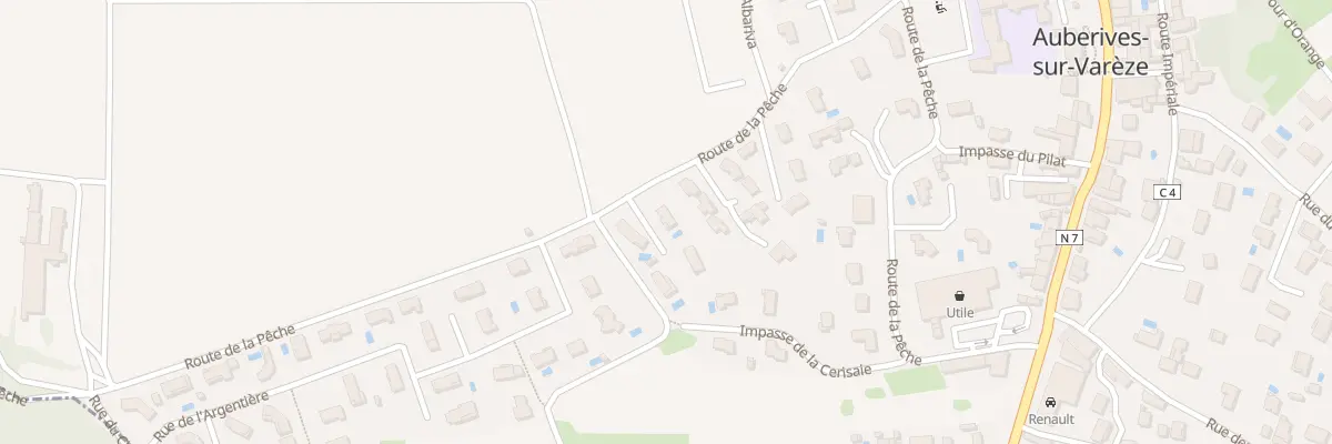 Plan du 693 Rte de la Pêche à Auberives-sur-Varèze
