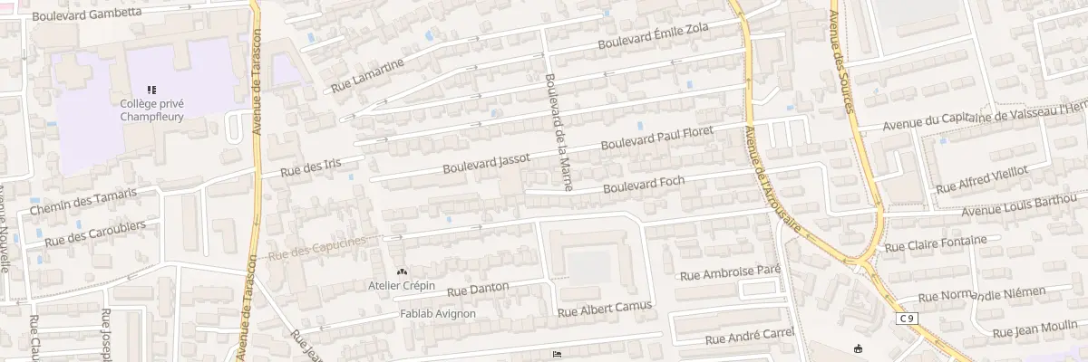 Plan du 3 Bd Foch à Avignon