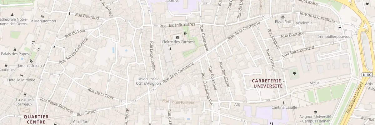 Plan du 37 Rue Carreterie à Avignon