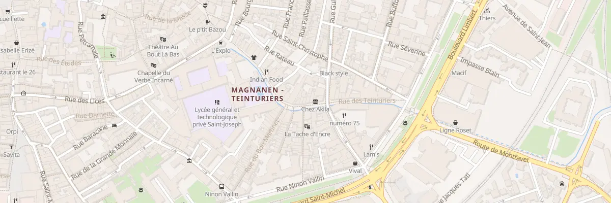 Plan du 57 Rue des Teinturiers à Avignon