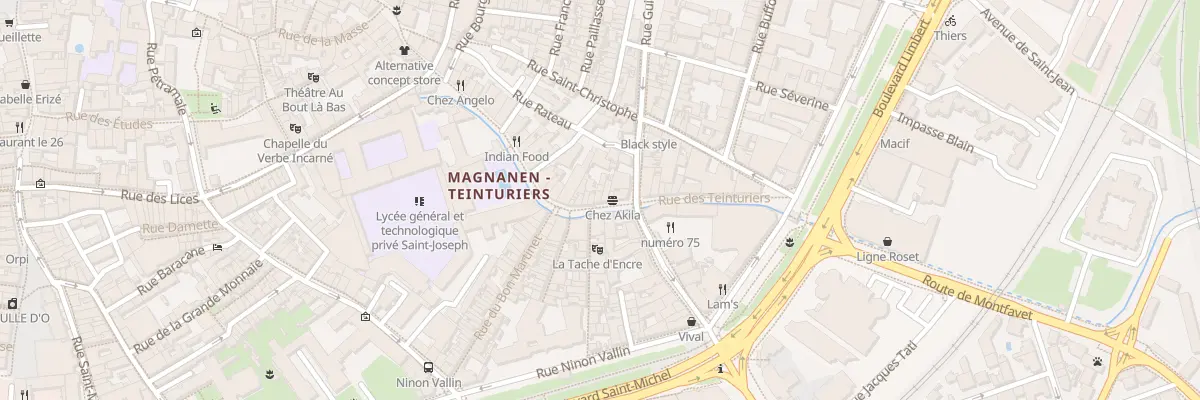 Plan du 59 Rue des Teinturiers à Avignon