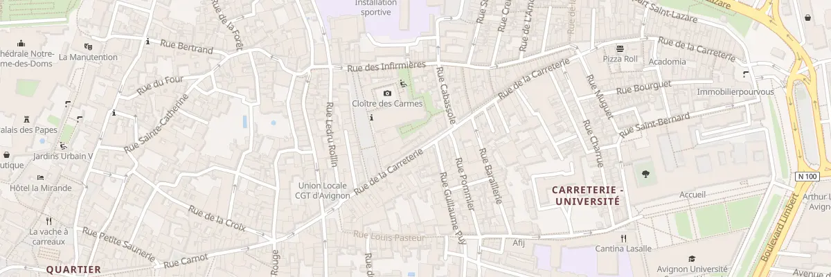 Plan du 45 Rue Carreterie à Avignon