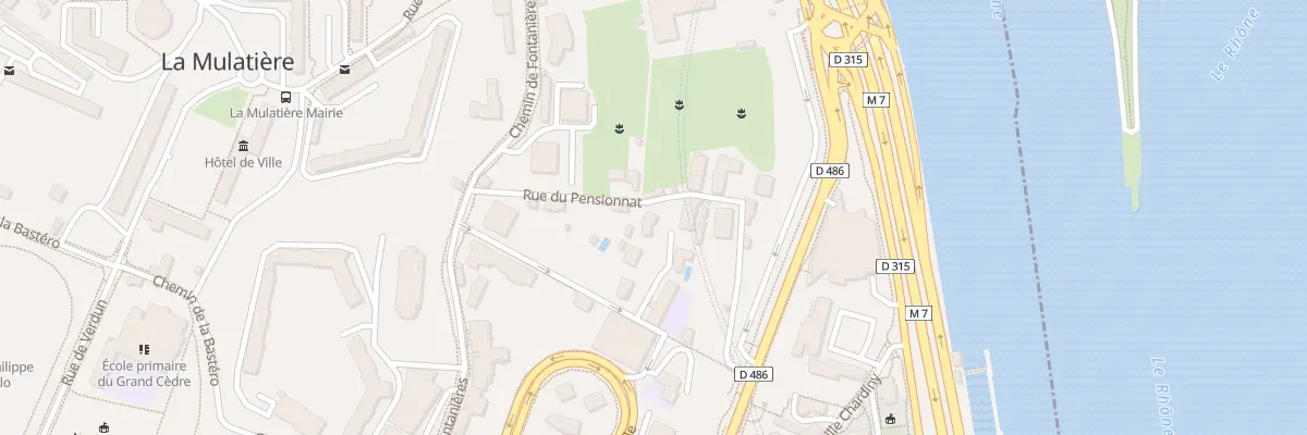 Plan du 12 Rue Clément Mulat à La Mulatière