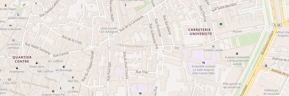 Plan du 38 Rue Louis Pasteur à Avignon