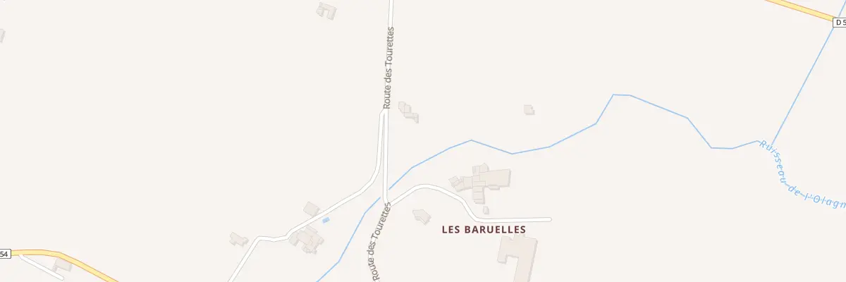 Plan du 341 Rte des Tourettes à Cliousclat