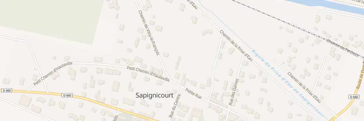 Plan du 14 Ptr Petite Rue à Sapignicourt