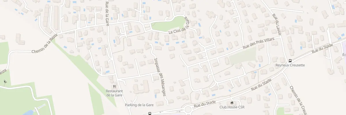 Plan du 323 Rue des Prés Villars à Reyrieux